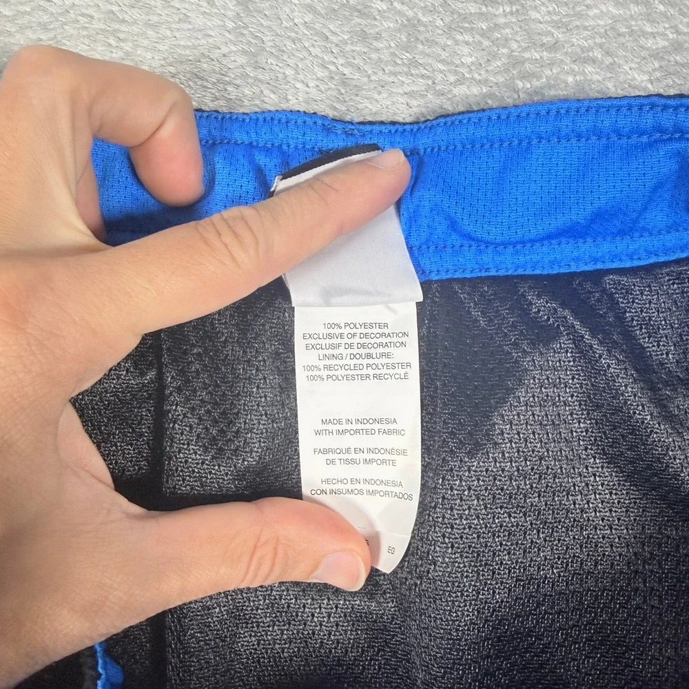 Nike Mens XL Swim Trunks Black Blue Mesh Lined Quick Dry